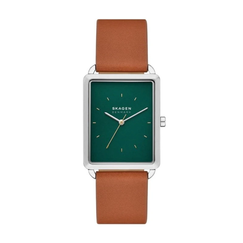 Image of Skagen SKW6931 Mens Hagen (36mm) Green Rectangular Dial / Watch