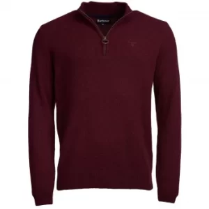 Image of Barbour Mens Tisbury 1/2 Zip Ruby Small