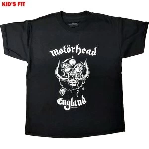 Image of Motorhead - England Kids 9 - 10 Years T-Shirt - Black