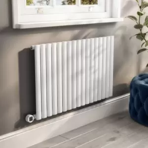 Image of White Electric Horizontal Designer Radiator 1.2kW with WiFi Thermostat - H600xW1003mm - IPX4 Bathroom Safe