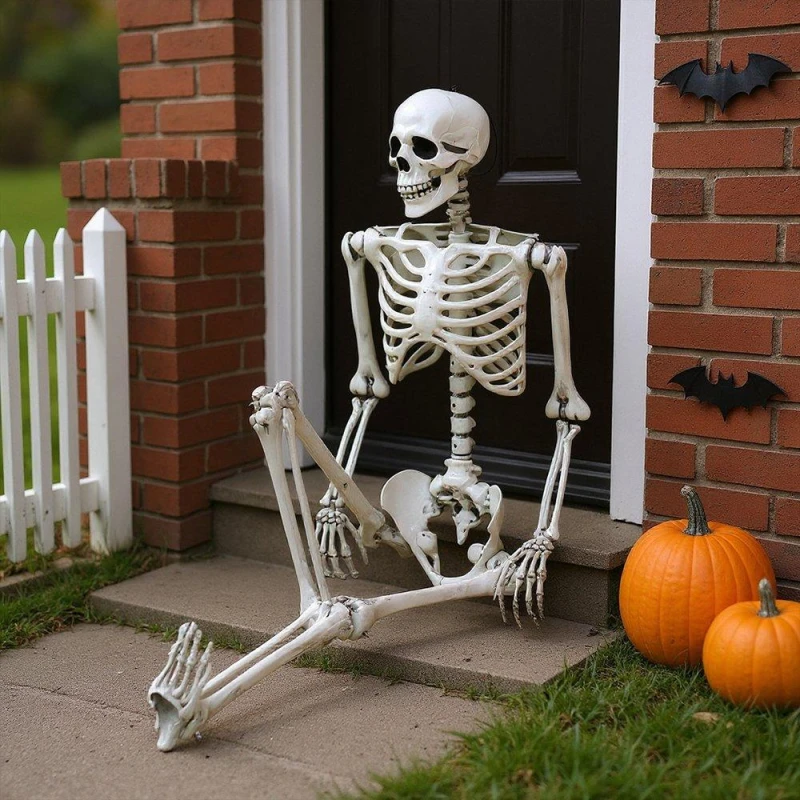 Image of LIFE IDEAS Realistic Skeleton Prop Decoration Posable Joints Distressed Whit unisex One size