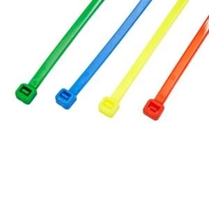 Image of BQ Multicolour Cable Ties L100mm Pack of 100