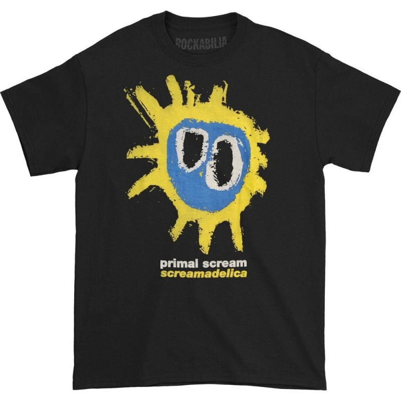 Image of Primal Scream Mens Screamadelica T-Shirt in Black Size: 2XL Black Male 2XL