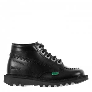 Image of Kickers Kickers Childrens Hi Boots - Black leather