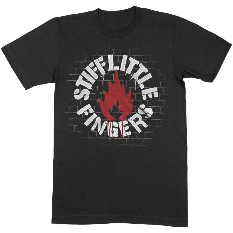 Image of Stiff Little Fingers Stiff Little Fingers Men Wall Cotton T-Shirt in Black Size: 2X-large Black XXL Male 5063417949718