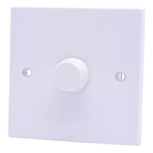 Image of Power Pro White Raised Profile Single 1 Way Dimmer Switch