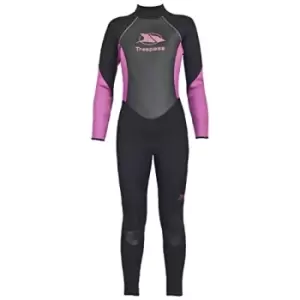 Image of Trespass Womens Aquaria Long Wetsuit Black/Pink Small