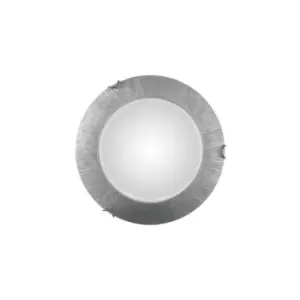 Image of Moon Integrated LED Lifestyle Glass Simple Flush Ceiling Light Silver - Sun Silver Finish