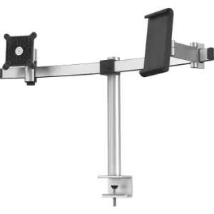 Image of Durable Monitor holder for 1 monitor and 1 tablet, HxWxD 445 x 780 x 190 mm, with table clamp