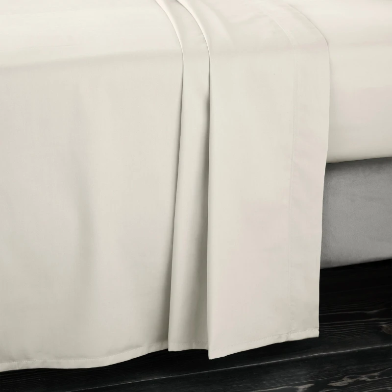 Image of Bianca '400 Thread Count Cotton Sateen' Flat Sheet Beige