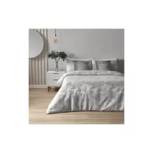 Image of Paoletti Symphony Duvet Cover Set (King) (Silver) - Silver