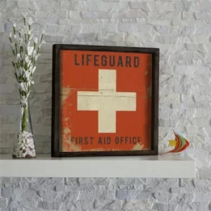 Image of KZM532 Brown Beige Black Red Decorative Framed MDF Painting