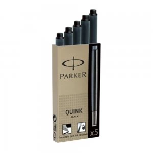 Image of Parker Quink Fountain Pen Refills Long Cartridges Black PK5