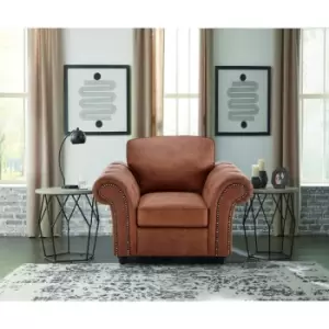 Image of Oakana Luxury Bonded Leather Armchair Sofa Brown
