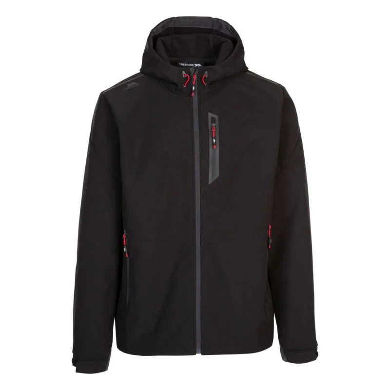 Image of Trespass Trespass Men Alwero Softshell Hybrid Jacket in Black Size: Small Black S Male 5063574166362