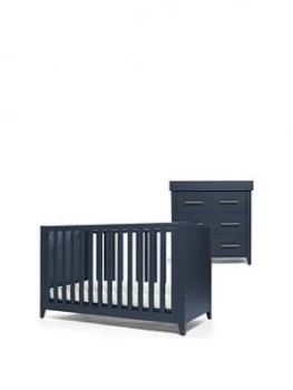 Image of Mamas & Papas Midnight Blue Melfi Cot Bed & Dresser Changer
