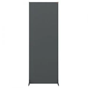 Image of Nobo Freestanding Room Divider Screen Impression Pro 600mm x 1800mm x 300mm Felt, Metal Grey