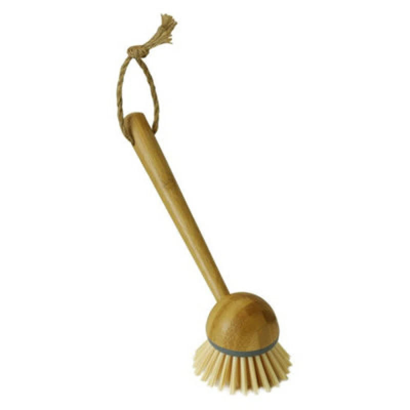 Image of JVL Bamboo Retro Dish Brush Brown
