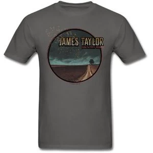 Image of James Taylor - 2018 Tour Country Road Mens Small T-Shirt - Charcoal Grey