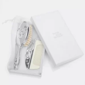Image of Twinkle Twinkle Silver-Plated Baby Brush & Comb Set