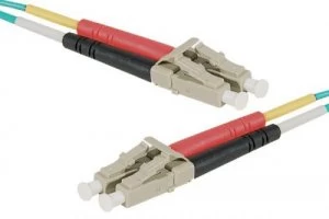 Image of 1m Fibre Duplex Om4 50 125 Aqua Lclc