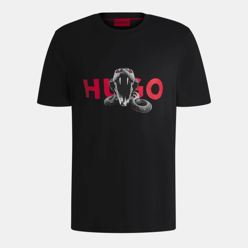Image of HUGO Deyladec Graphic T-Shirt Black M