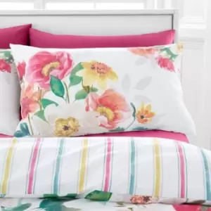 Image of Catherine Lansfield Fresh Floral Multi Duvet Set - Single, Cotton - ["Multi"], ["Single","Double","King"]