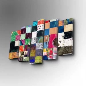 Image of 5PUC-118 Multicolor Decorative Canvas Painting (5 Pieces)