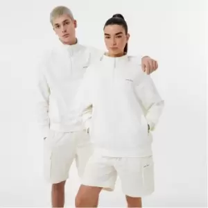 Image of Jack Wills Tech Panel Quarter Zip - Cream