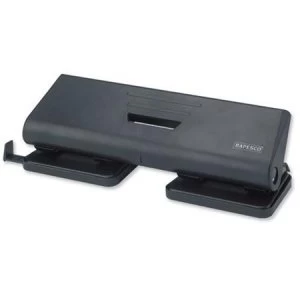 Image of Rapesco 75P ABS-top 4 Hole Punch Black