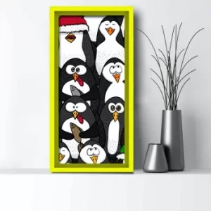 Image of 3060AHS-034 Multicolor Decorative Framed MDF Painting