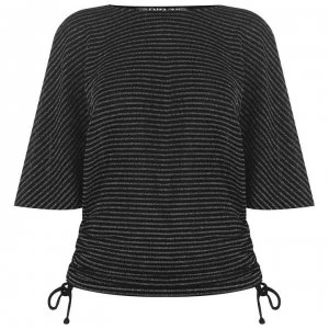 Image of Biba Ruched Side Top - Silver Metallic