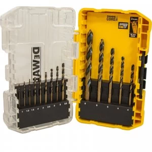 Image of DEWALT 14 Piece Tough Case Black and Gold Metal Drill Bit Set