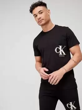 Image of Calvin Klein Jeans Ck Spray T-Shirt, Black, Size 2XL, Men