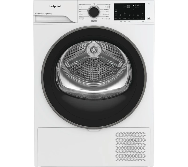 Image of Hotpoint FabricCare C HD 84M WBS UK WiFi-enabled 8KG Heat Pump Tumble Dryer - White 5054645719389