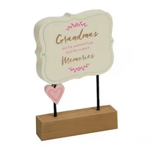 Image of Grandmas Are The Warmest Hugs Wooden Desk Plaque