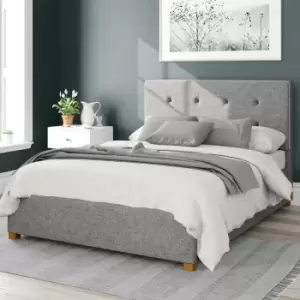 Image of Aspire Presley Ottoman Bed, Eire Linen Grey Small Double