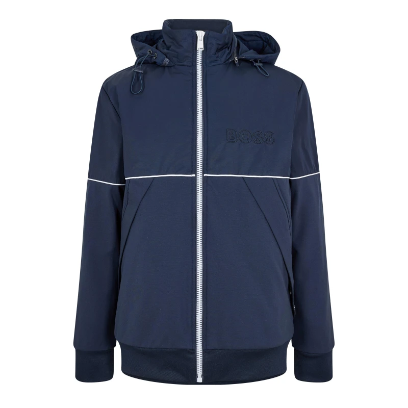 Image of Boss Mens Steele 21 Tracksuit Top Dark Blue male S