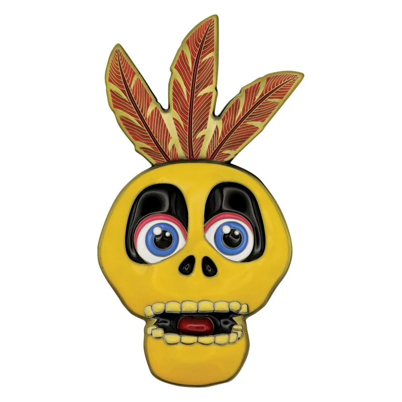 Image of Banjo-Kazooie Mumbo Jumbo Collectible Metal Medallion and Stand Yellow