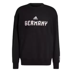 Image of adidas Fifa World Cup Qatar 2022 Germany Crew Sweatshirt in Black