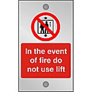 Image of Fire Sign Do Not Use Lift Acrylic 20 x 12 cm
