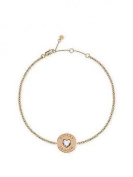 Image of Radley Gold Plated Sterling Silver Crystal Heart Ladies Bracelet