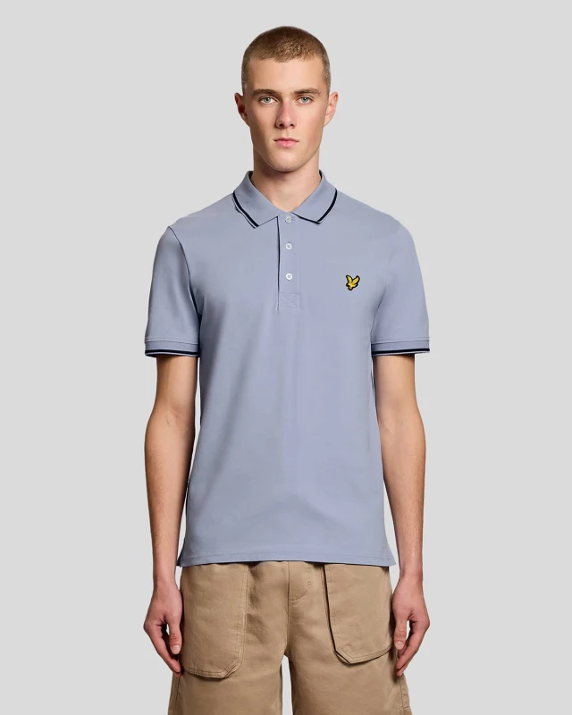 Image of Lyle & Scott Mens Tipped Polo Shirt in Blue