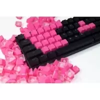 Image of Tai-Hao TPR Rubber Backlit Double Shot 22 Keys Neon Pink