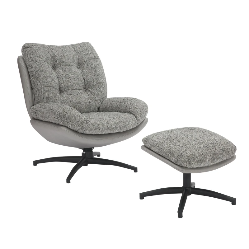 Image of Shankar Clam Lounge Chair Grey unisex 94x95x78cm