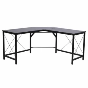 Image of Caledonia L-Shape Corner Desk 150cm, black
