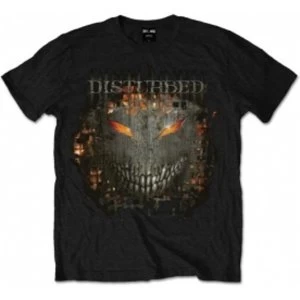 Image of Disturbed Fire Behind Mens Black T Shirt: Medium