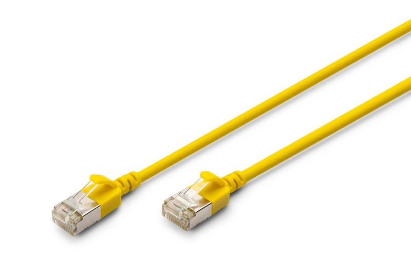 Image of Digitus CAT 6A F-FTP Slim patch cord. 5m. yellow