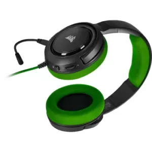 Image of Corsair HS35 Headset Wired Head-band Gaming Black, Green