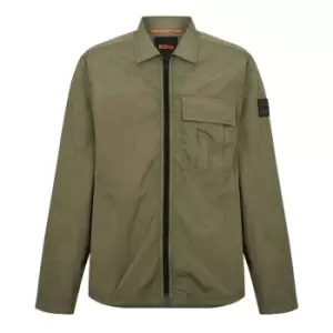 Image of BOSS Zipped Overshirt - Green